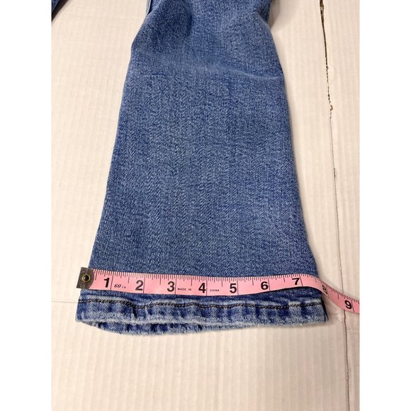 ZARA Kids Jeans Flare Boot Cut Solid Blue Jeans Size 11-12 Adjustable Waist - Picture 7 of 9